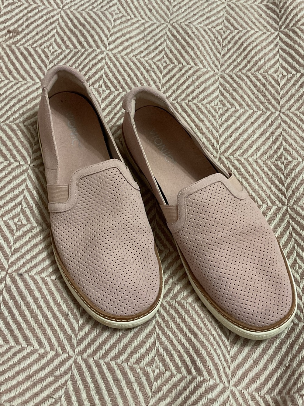 Vionic Slip-On Suede Loafers Blush Pink fall comfy walking shoe classic cute